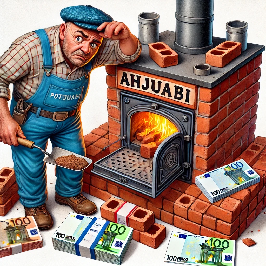 energiatehus käsitööahi kütteseadmete toetuse raames ehitatud puhtalt põlev ahi Ahjuabi poolt