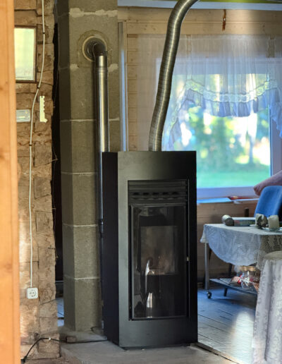 Pelletkamina ühendamine moodulkorstnaga