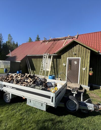 Vana korstna lammutamine enne uue korstna ehitust